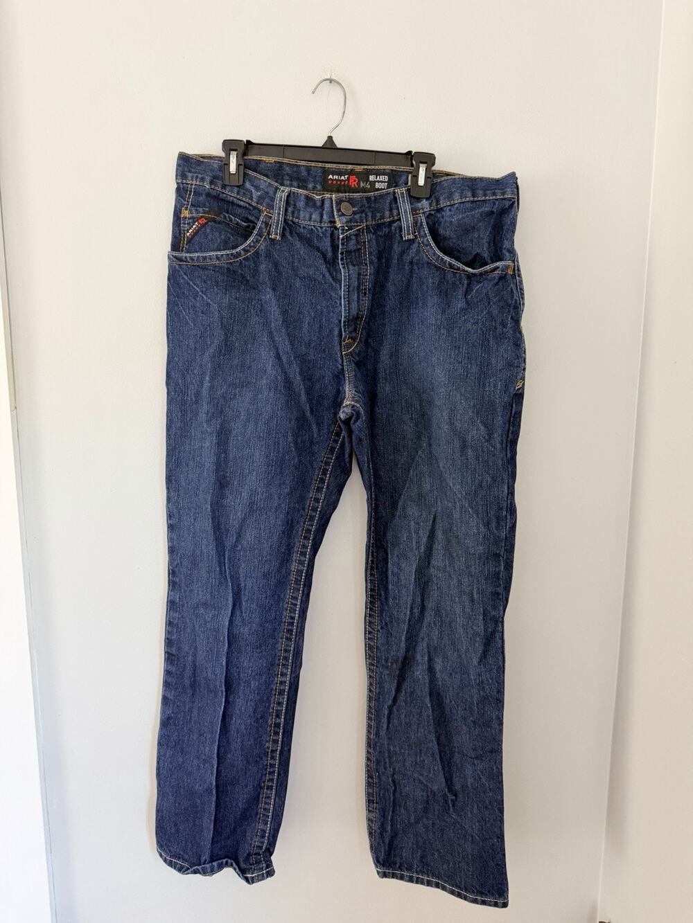 ARIAT FR M4 Jeans Men 38/32 Relaxed Boot Flame Resistant 100% Cotton Mexico